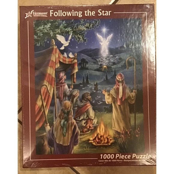 Following the Star, NEW Christmas Jigsaw Puzzle 1000 PCs‎ Wollenman, Vermont - Picture 1 of 1